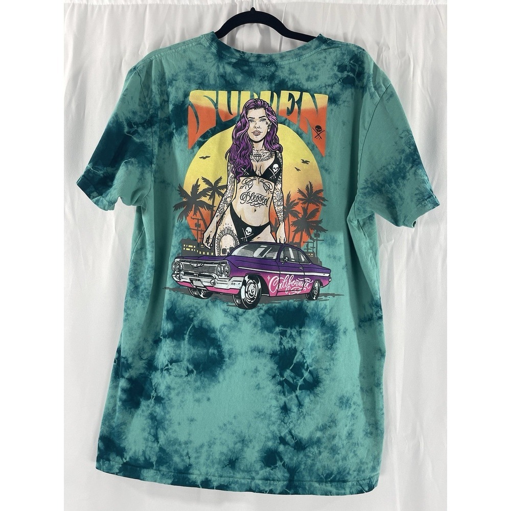 Sullen Art Collective Violet Suns Men's Graphic T-Shirt Size XL Tattoo Art